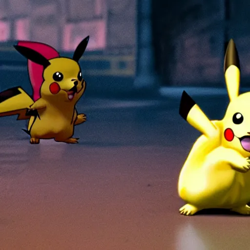 Image similar to Pikachu in The Meta-verse 4K quality super realistic