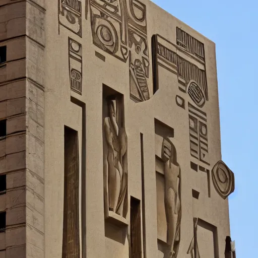 Image similar to egyptian revival art-deco building