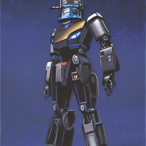 Prompt: indigo gunpla droid kenku. visor. science fiction, portrait by donato giancola and greg rutkowski and wayne barlow. 2 0 0 2 cover. top all time r / imaginarycyberpunk.