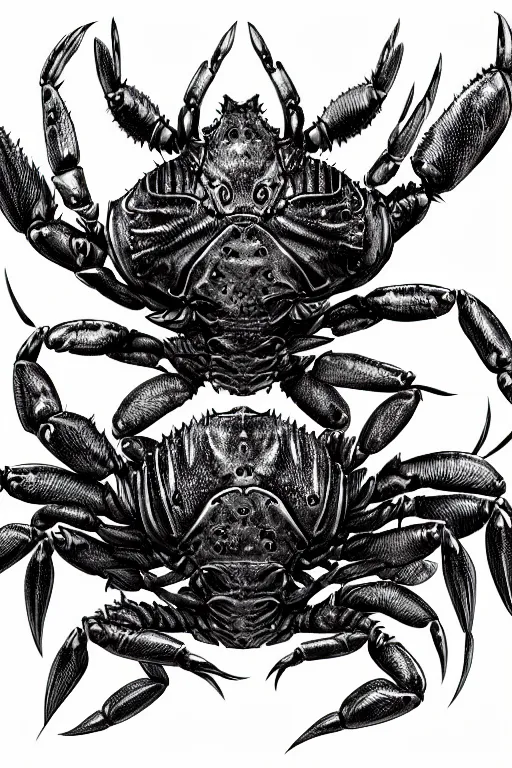 Image similar to crab humanoid heavily armoured, symmetrical, highly detailed, digital art, needles, lobster, chitin, sharp focus, trending on art station, kentaro miura manga art style