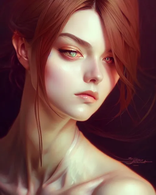 Prompt: beautiful woman, symmetry, perspective, portrait, anime!!, fantasy, ultra detailed, elegant, intricate, dynamic lighting, hyperrealism, digital art, digital painting, artstation, wlop, sharp focus, illustration, art by artgerm and greg rutkowski and alphonse mucha, 8 k