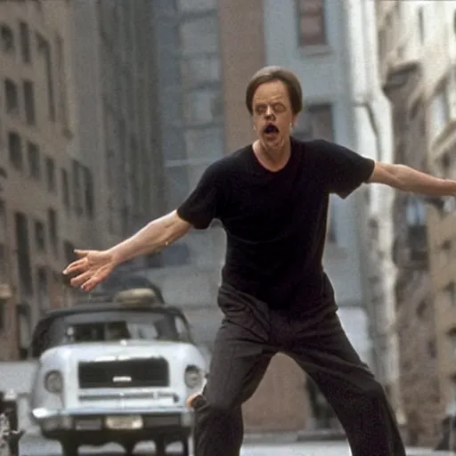 Image similar to Steve Buscemi as Rocky Balboa, movie still