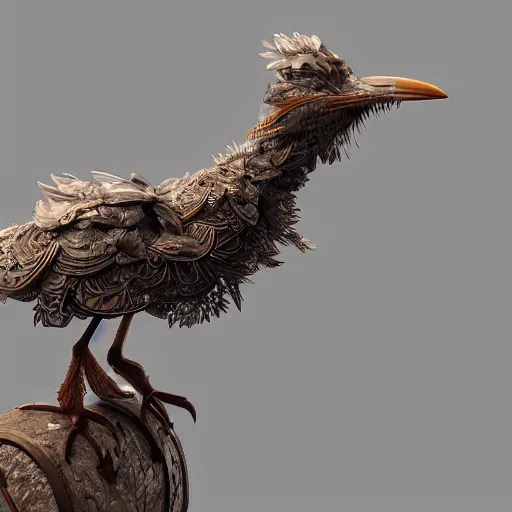 Prompt: a beautifull intricate cute 3 d bird made of fractal, unreal engine, by octane render by ellen jewett