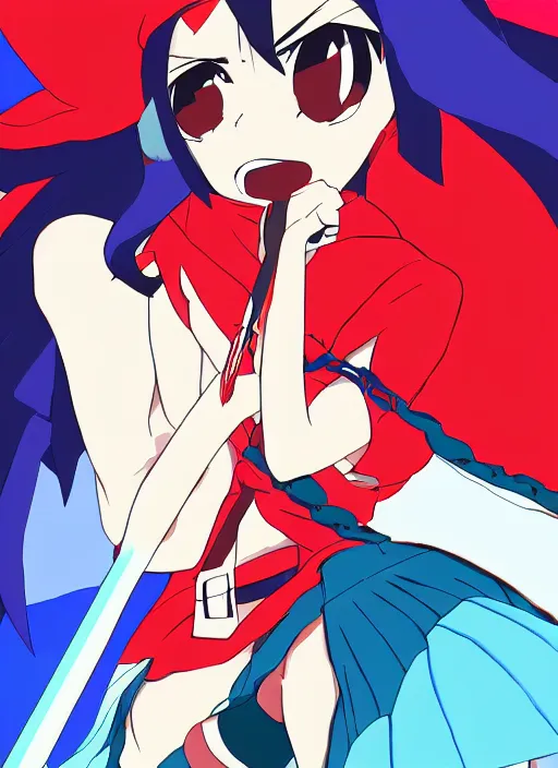 Image similar to kill la kill digital painting by studio trigger