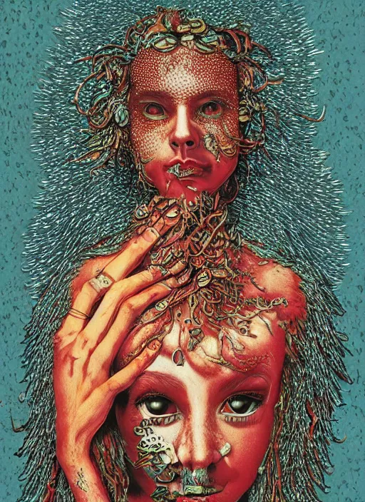 Image similar to Chili pepers goddess painting by Dan Hillier, trending on artstation, artstationHD, artstationHQ, 4k, 8k