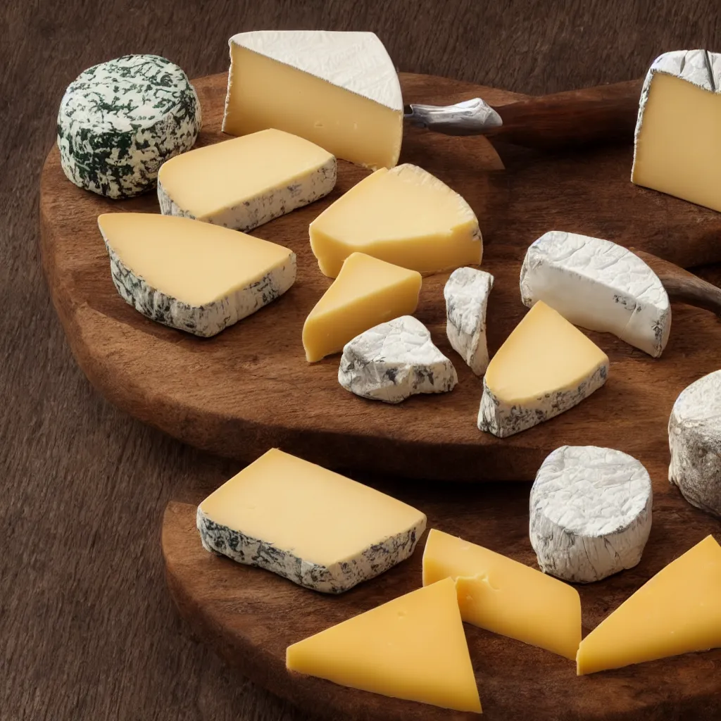 Image similar to close-up view of cheese on top of a wooden table, 8k, high detail, photorealistic, proper shading