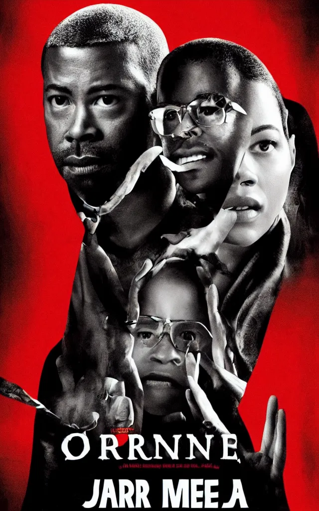 Image similar to “ a poster for the new jordan peele movie showing the protagonist ”