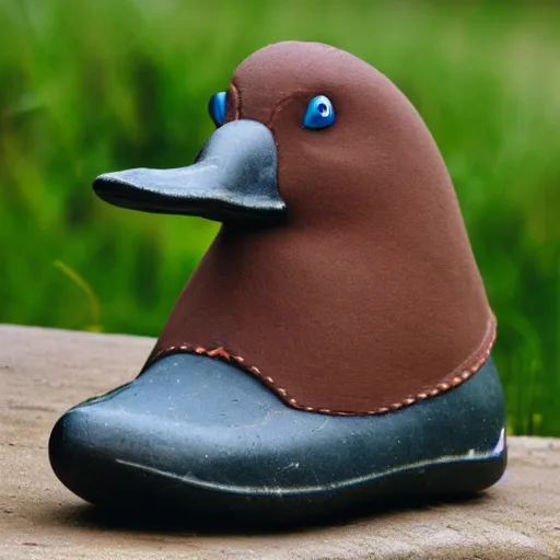 Image similar to duck boy platypus in boots