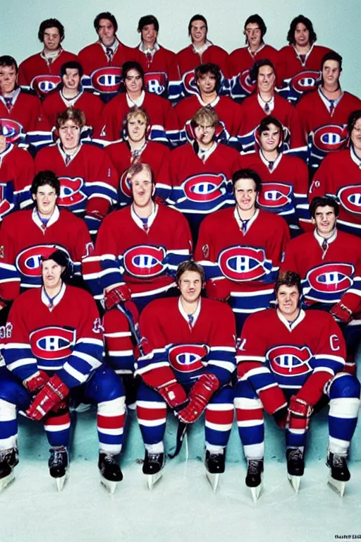 Image similar to montreal canadiens team portrait, 1 9 9 3