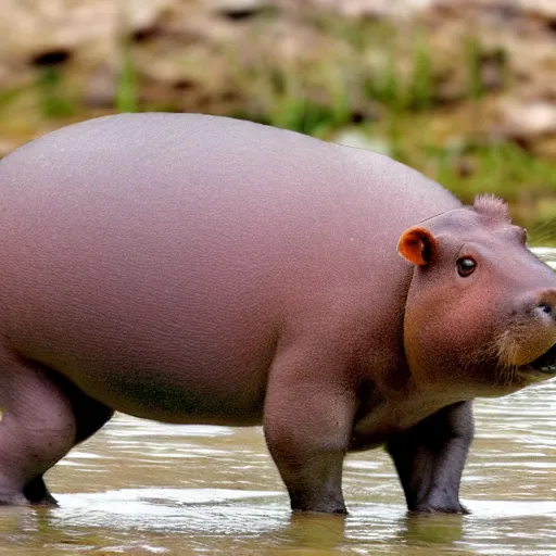 Image similar to hippo capybara hybrid, hd