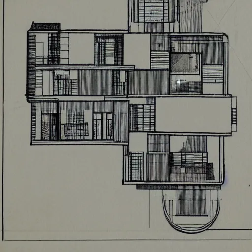 Image similar to futurist house blueprint