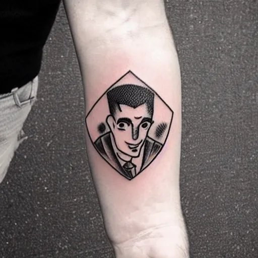 Image similar to 1930s' cartoon style tattoo