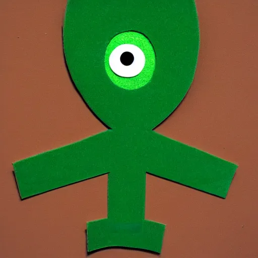 Prompt: green monster with one eye