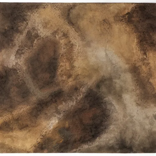 Image similar to an abstract composition in earth colours, made in wrinkled paper,