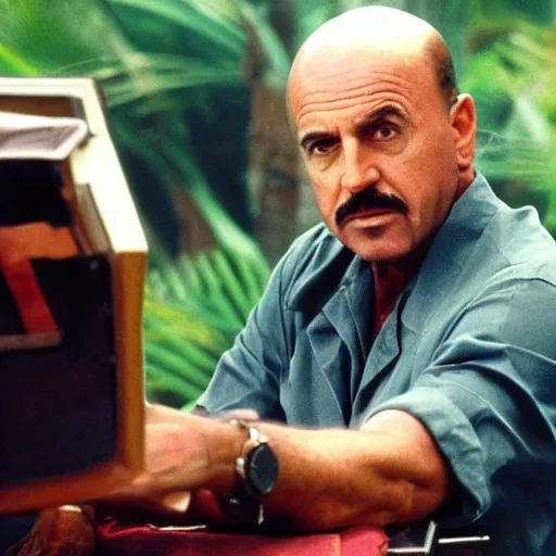 Image similar to doctor phil as captain benjamin in apocalypse now, 8k resolution, full HD, cinematic lighting, award winning, anatomically correct