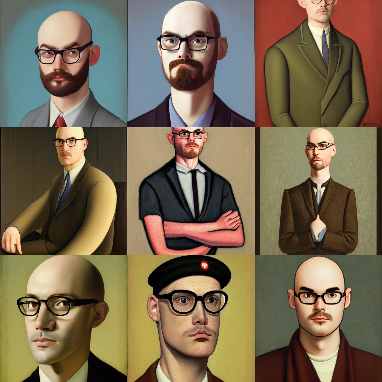 Prompt: a portrait of northernlion by grant wood, trending on artstation