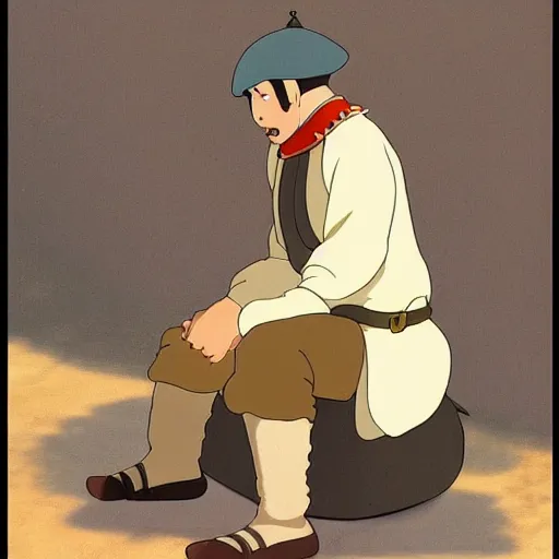 Prompt: ottoman foot - soldier, studio ghibli, comfy