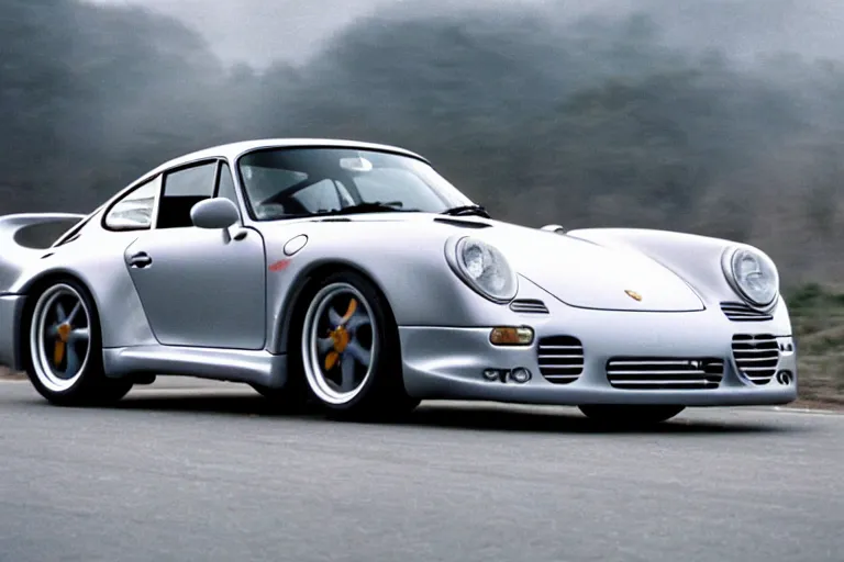 Image similar to Porsche 959 movie still, speed, cinematic Eastman 5384 film