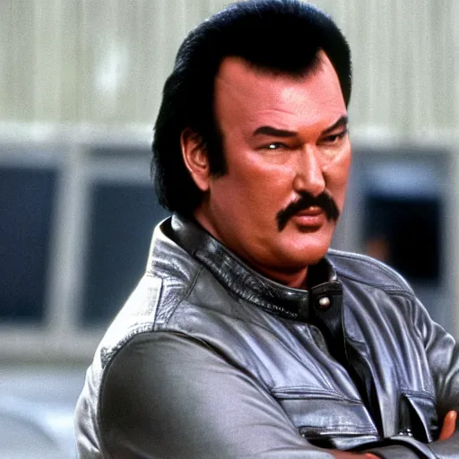 Image similar to steven seagal as michael knight in knight rider