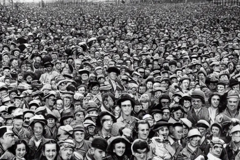 Image similar to Where's Waldo in 1940s france