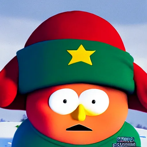 Prompt: realistic phot of Eric Cartman