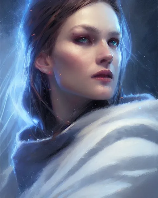 Prompt: epic portrait cinematic shot of a dnd ice wizard, fine details. night setting. realistic shaded lighting poster by craig mullism, artgerm, jeremy lipkin and michael garmash, unreal engine, radiant light, detailed and intricate environment, digital art, trending on art station,