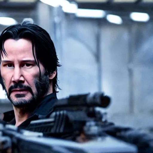 Prompt: Keanu reeves as The punisher 4K detail