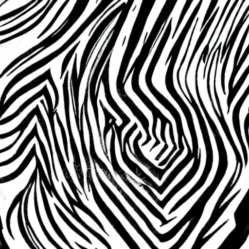 Prompt: cool looking black and white line art drawing