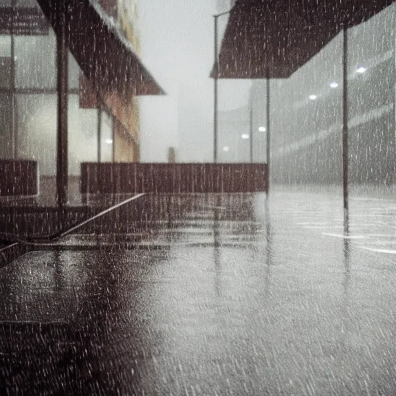 Image similar to lofi, rainy day, mood, headphones, octane render, light leaks 4k premiere pro, hyper realistic