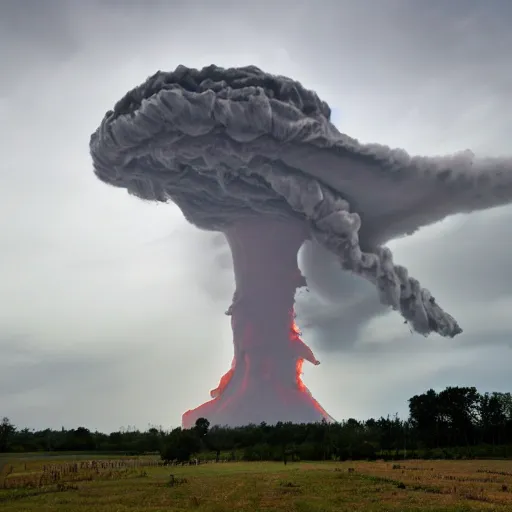 Image similar to the god of hybrid of tornado and nuclear explosion