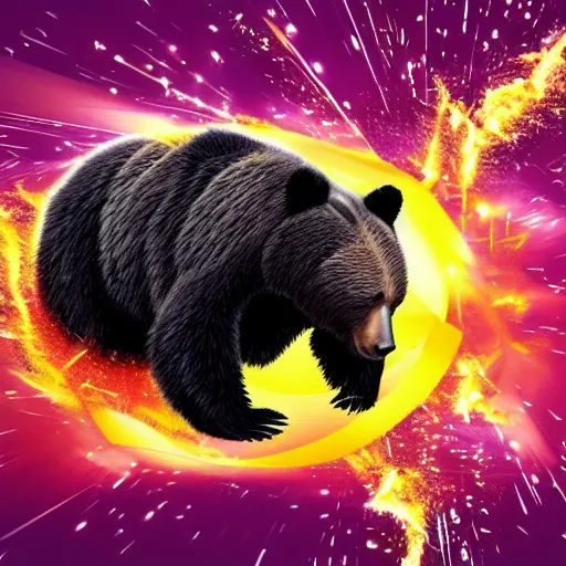 Image similar to a bear exploding