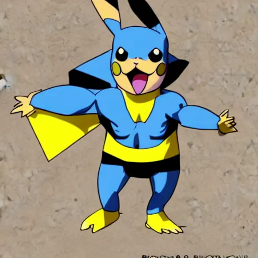 Image similar to Bodybuilder pikachu in Belo Horizonte, concept art