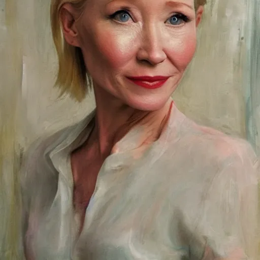 Prompt: anne heche in the style of willem de kooning