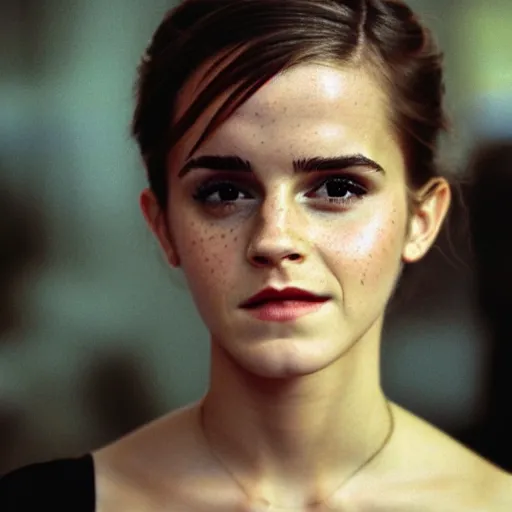 Image similar to 35mm film still of Emma Watson