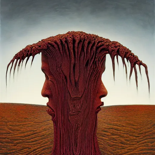 Image similar to scream by zdzisław beksiński, jeffrey smith and h.r. giger, oil on canvas, XF IQ4, f/1.4, ISO 200, 1/160s, 8K, RAW, unedited, symmetrical balance, in-frame