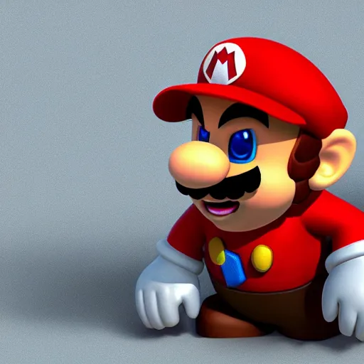 Prompt: A bot in the game Super Mario 64, unreal engine, highly detailed, 8k, vray