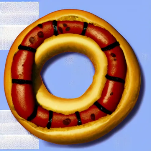 Image similar to hotdog ouroboros