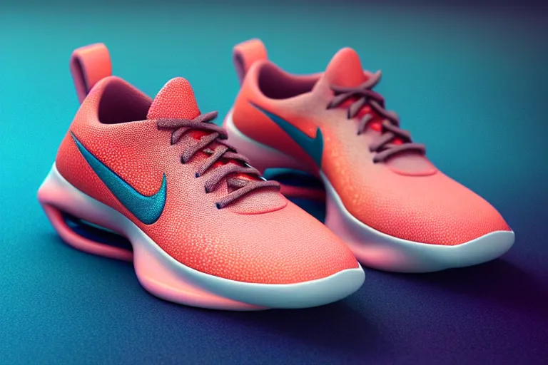 Prompt: nike sneaker made of coral reef, artstation, octane render