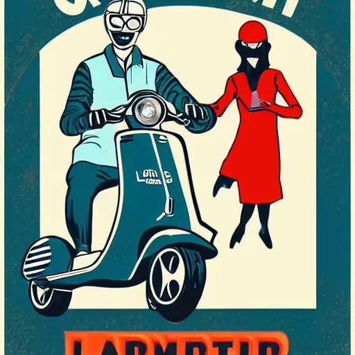 Image similar to lambretta scooter illustration