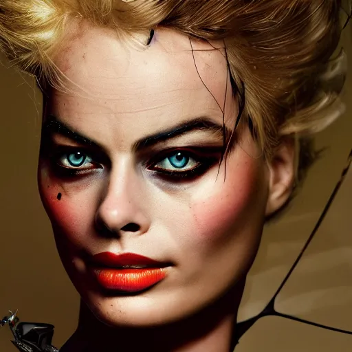 Prompt: margot robbie steampunk cyborg, fantasy, sharp focus, contemporary fashion shoot, by edward robert hughes, annie leibovitz and steve mccurry, david lazar, jimmy nelsson, extremely detailed, hyperrealistic, perfect face, octane render