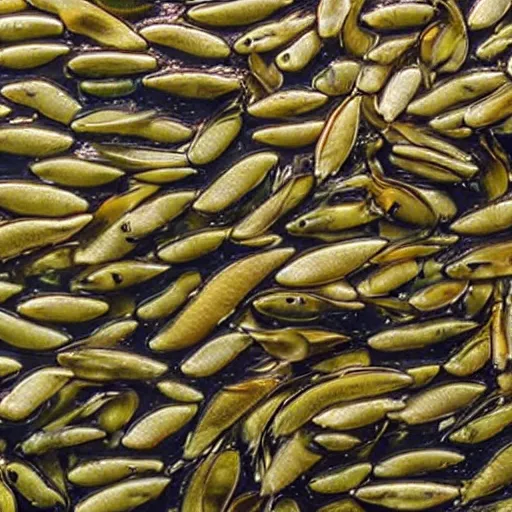 Image similar to fish swimming in beans uk