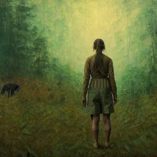 Image similar to annihilation ( 2 0 1 8 ) frame by mehoffer, surreal painting by malczewski