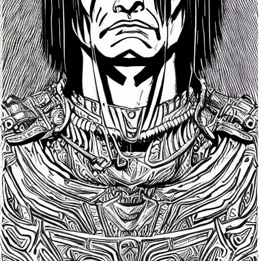 Image similar to Conan, lineart, Highly detailed, intricate