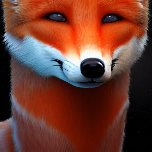 Prompt: digital orange white egg l orange white fox, retrowave palette, digital world, highly detailed, electric breeze, anatomically correct vulpine, synth feel, fluffy face, ear floof, flowing fur, super realism, accurate animal imagery, 4 k digital art