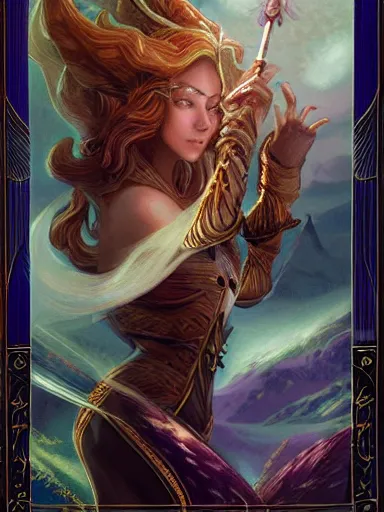 Image similar to seven wands tarot. intricate, elegant, highly detailed, digital painting, artstation, concept art, sharp focus, illustration, by justin gerard and artgerm, 8 k