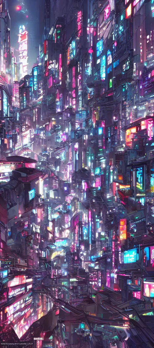 Image similar to Beautiful anime cyberpunk city