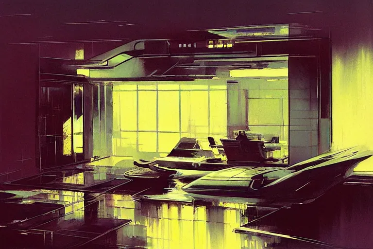 Prompt: retro futuristic house by syd mead, john berkey, jeremy mann, carl spitzweg, james gurney, science fiction