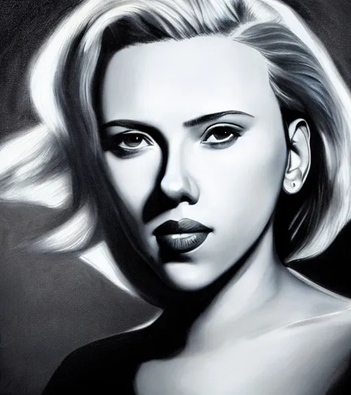 painting of Scarlett Johansson by lucien freuid | Stable Diffusion ...