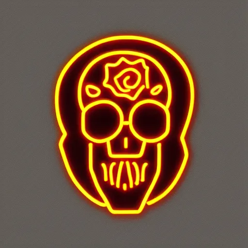 Image similar to skull logo neon