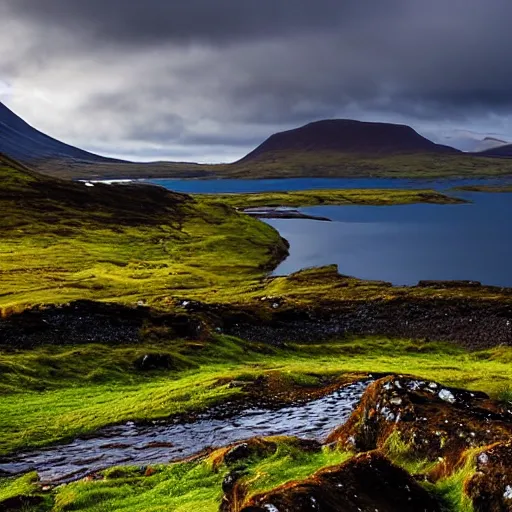 Image similar to a scenic view of a scottish loch in the isle of skye,